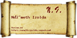 Németh Izolda névjegykártya