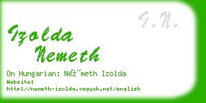 izolda nemeth business card